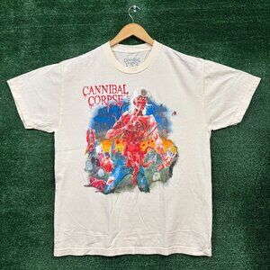 Cannibal Corpse Eaten Back to Life beige T-Shirt Size Large